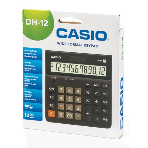 Калькулятор настольный Casio DH-12-BK-S-EP 12 разрядов 250386 фото 2